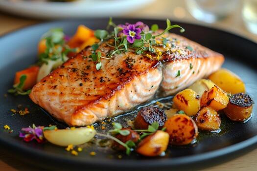 Example Calicen recipe: Salmon with creamy shiitake