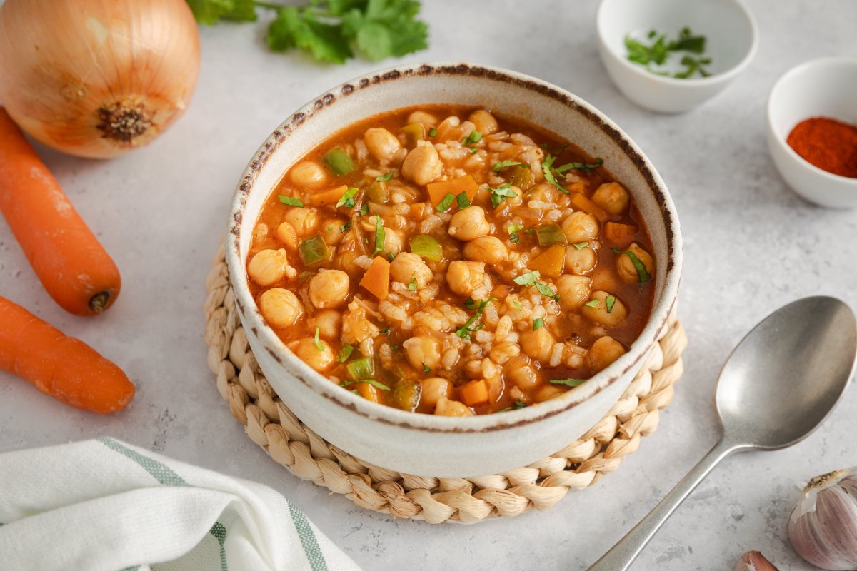 Tofu and Chickpea soup