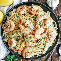 Pasta mit Garnelen
