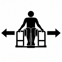 Hüftabduktion an der Maschine